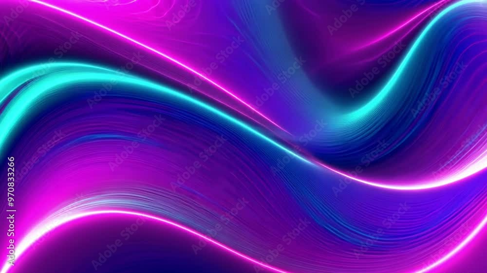 Vibrant Neon Wave Abstract Background Vibrant Neon Wave Abstract Background