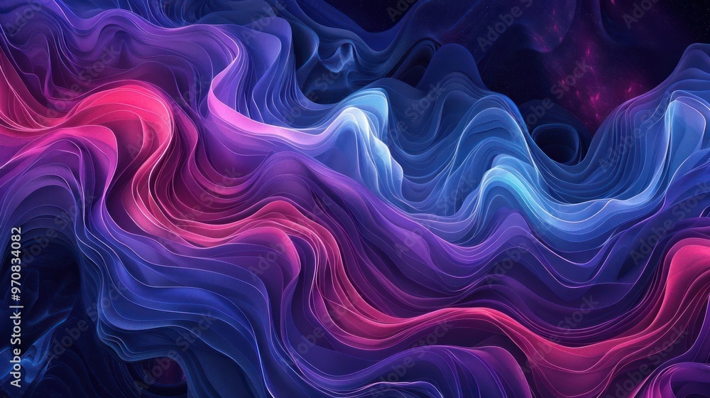 A captivating digital art image featuring a dynamic cosmic nebula filled with swirling clouds of glo