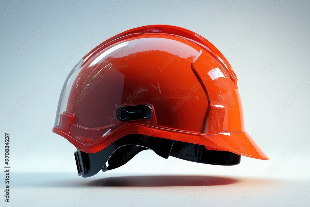 Orange Hard Hat with Black Visor and Headband Orange Hard Hat with Black Visor and Headband