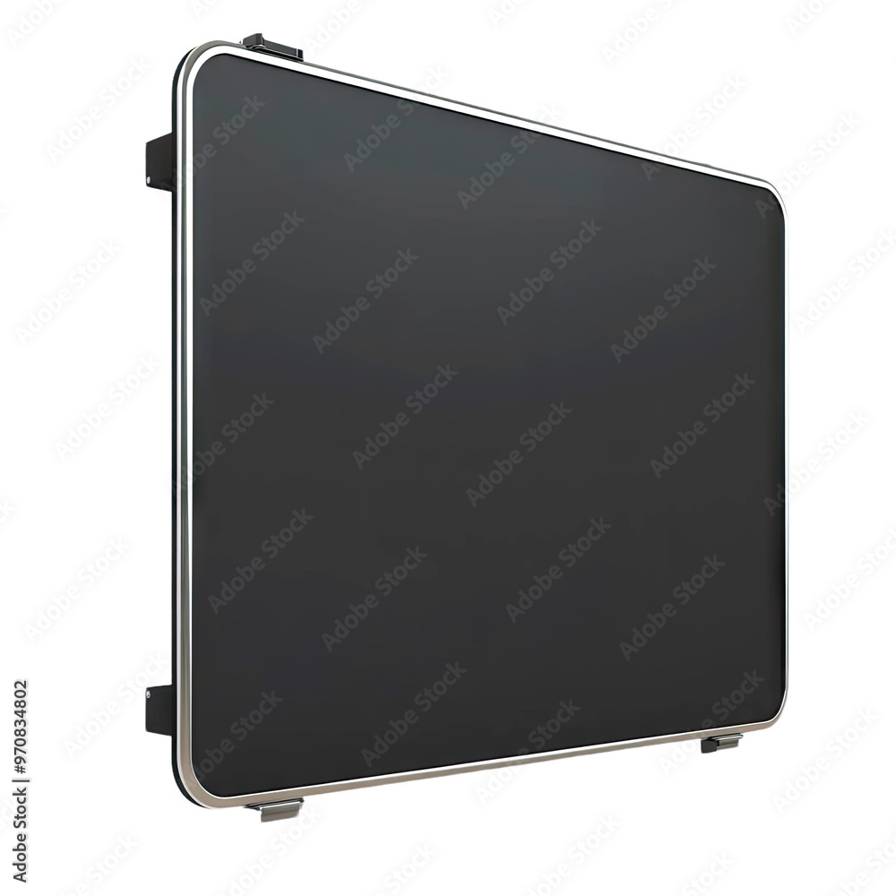 Blank screen with a silver frame Blank screen with a silver frame