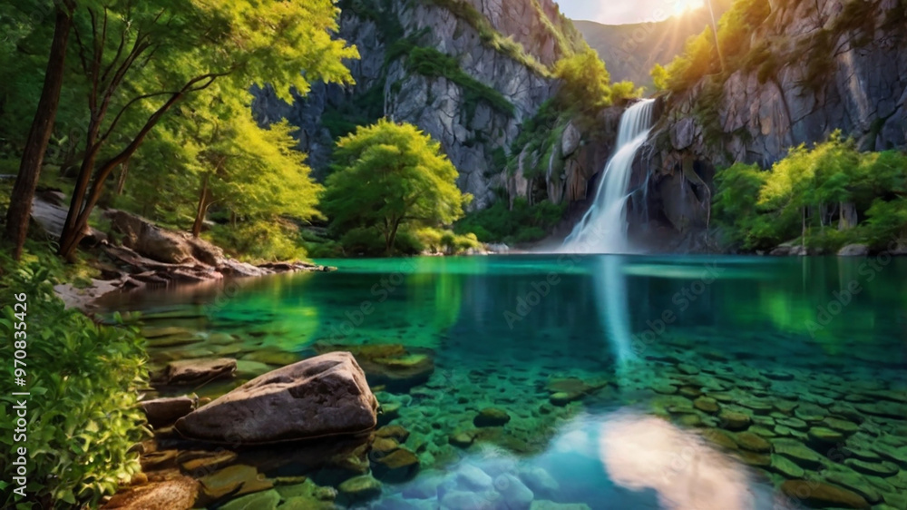 Fototapeta premium beautiful nature scenery background wallpaper