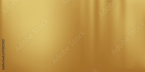 Gold abstract blurred gradient background, curtain pattern. Vector illustration.