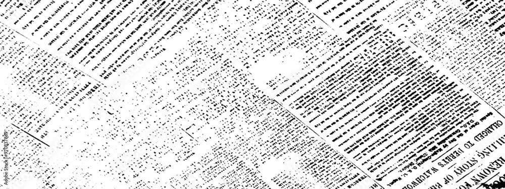 Fototapeta premium Grunge newspaper black and white scratch dust crack wall white dust texture of Subtle grain texture overlay. Distressed vector damage wall grunge black sketch texture. 
