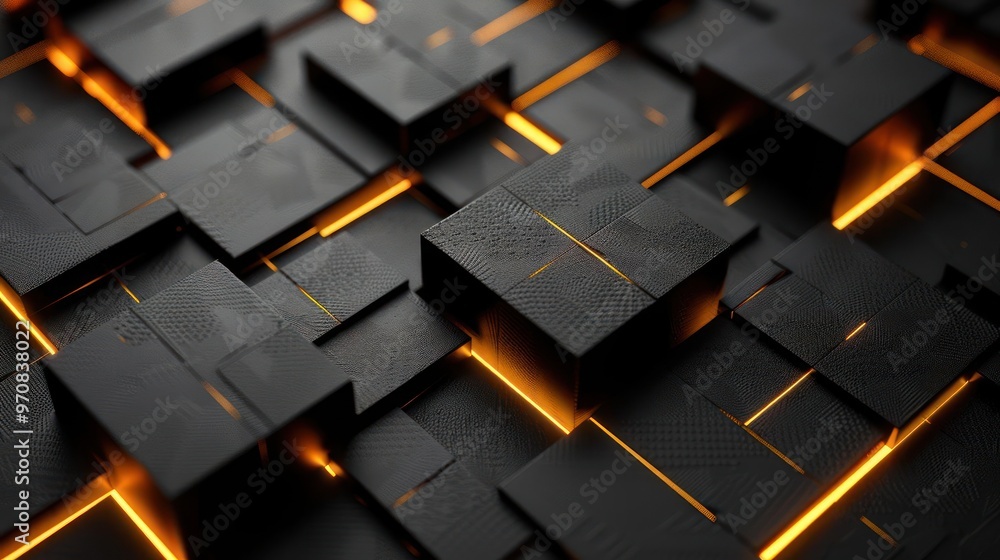 A close-up of a glowing grid against a black background. A close-up of a glowing grid against a black background.
