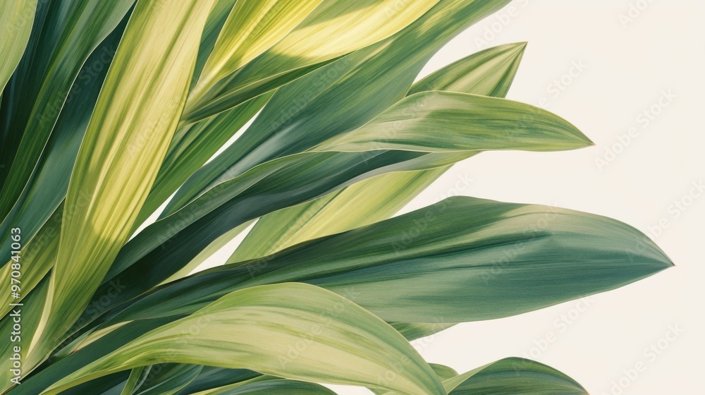 A leafy green plant with a yellow stem A leafy green plant with a yellow stem