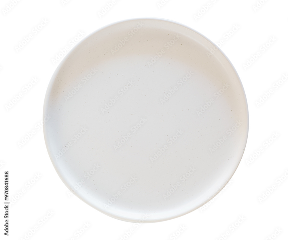 Round ceramic plate isolated png with transparency