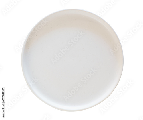 Obraz na płótnie Round ceramic plate isolated png with transparency w salonie