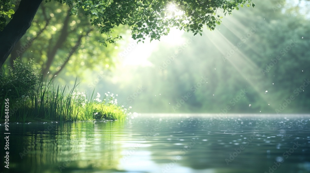 A detailed close-up of peaceful nature with calm waters and soft lighting, perfect for meditation, tranquil and relaxing, A detailed close-up of peaceful nature with calm waters and soft lighting, perfect for meditation, tranquil and relaxing,