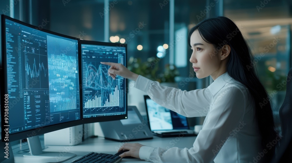 The Woman Analyzing Data The Woman Analyzing Data