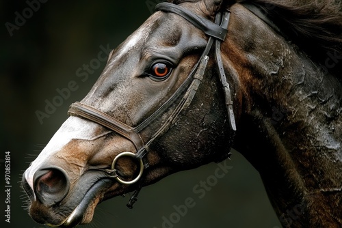 Melbourne Cup. Famous horse racing at Flemington Park Racecourse suburb of Melbourne, the most prestigious two-mile handicap in world. Horses illustration. photo