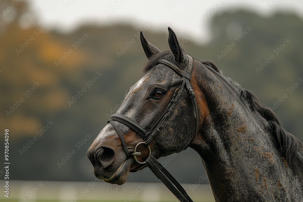 Obraz premium Melbourne Cup. Famous horse racing at Flemington Park Racecourse suburb of Melbourne, the most prestigious two-mile handicap in world. Horses illustration.