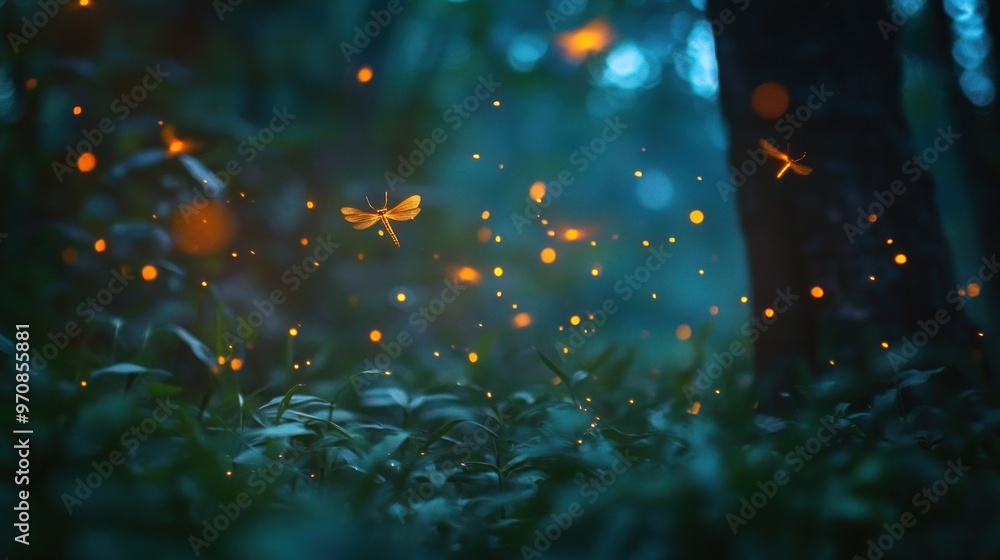 Enchanted Forest with Fireflies Enchanted Forest with Fireflies
