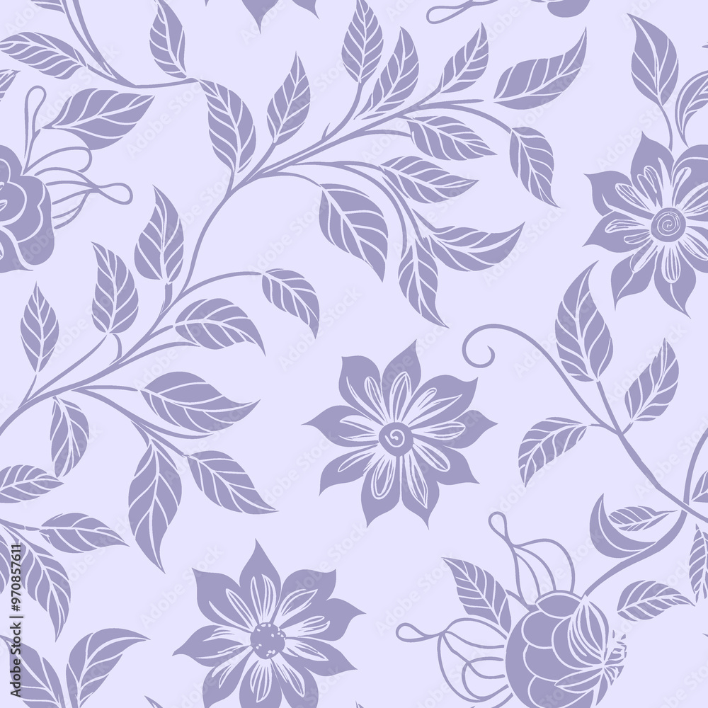 Ornate floral seamless texture, endless pattern with flowers. Seamless pattern can be used for wallpaper, pattern fills, web page background, surface textures. Ornate floral seamless texture, endless pattern with flowers. Seamless pattern can be used for wallpaper, pattern fills, web page background, surface textures.