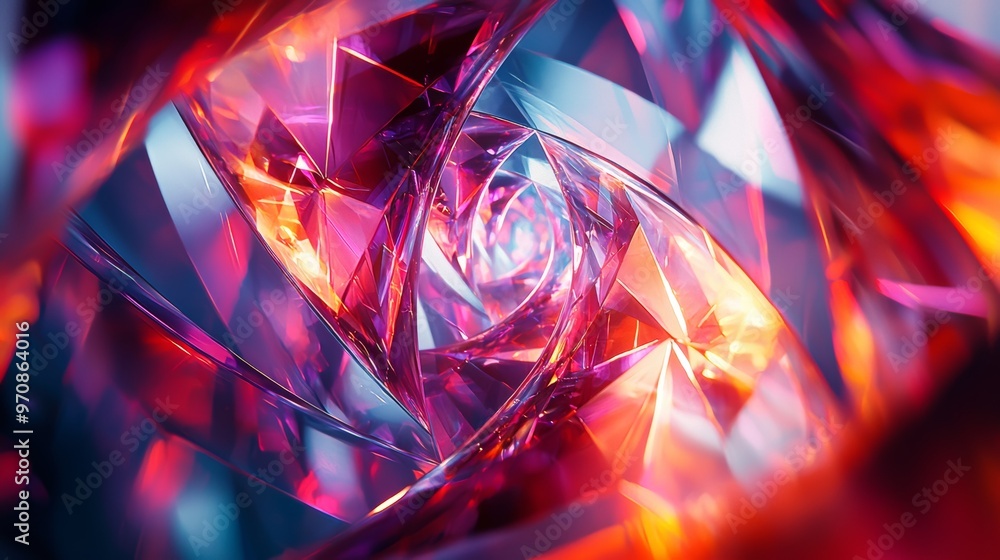 Abstract Red and Blue Crystal Texture Background Abstract Red and Blue Crystal Texture Background