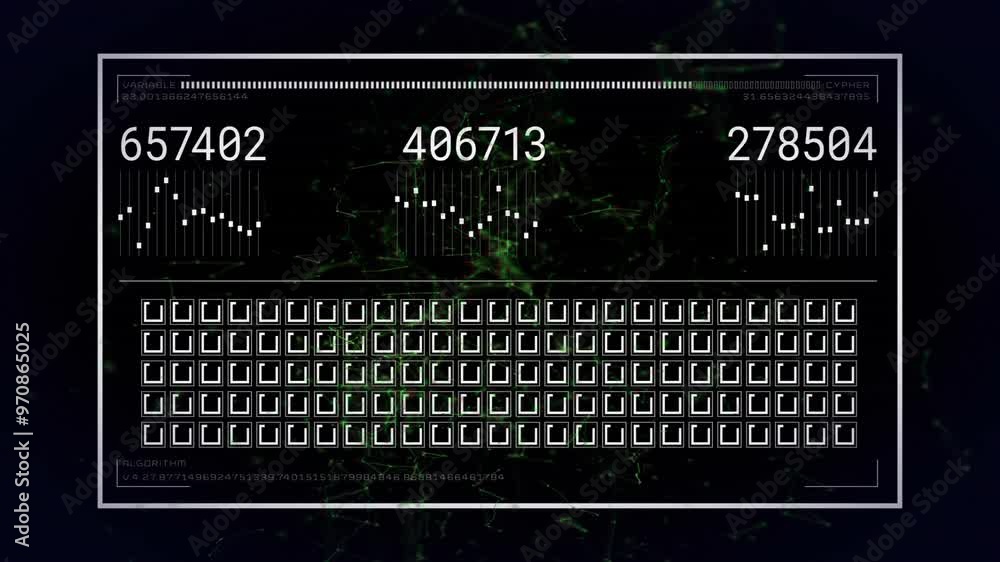 Data processing animation with numbers and binary code over dark background Data processing animation with numbers and binary code over dark background