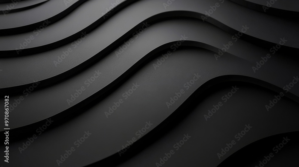 Fototapeta premium A clean black background with a smooth and simple surface, flat design