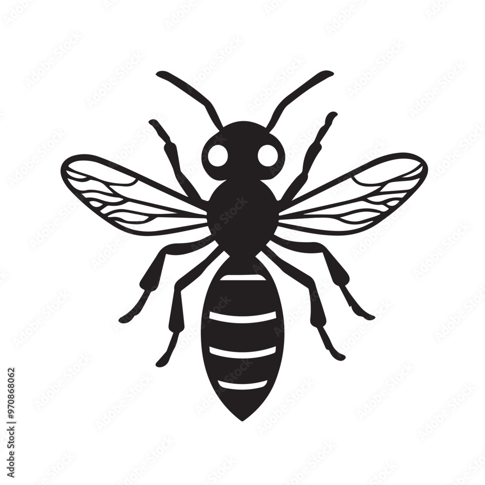 Wasp in cartoon, doodle style . Image for t-shirt, web, mobile apps and ui. Isolated 2d vector illustration in logo, icon, sketch style, Eps 10, black and white. AI Generative Wasp in cartoon, doodle style . Image for t-shirt, web, mobile apps and ui. Isolated 2d vector illustration in logo, icon, sketch style, Eps 10, black and white. AI Generative