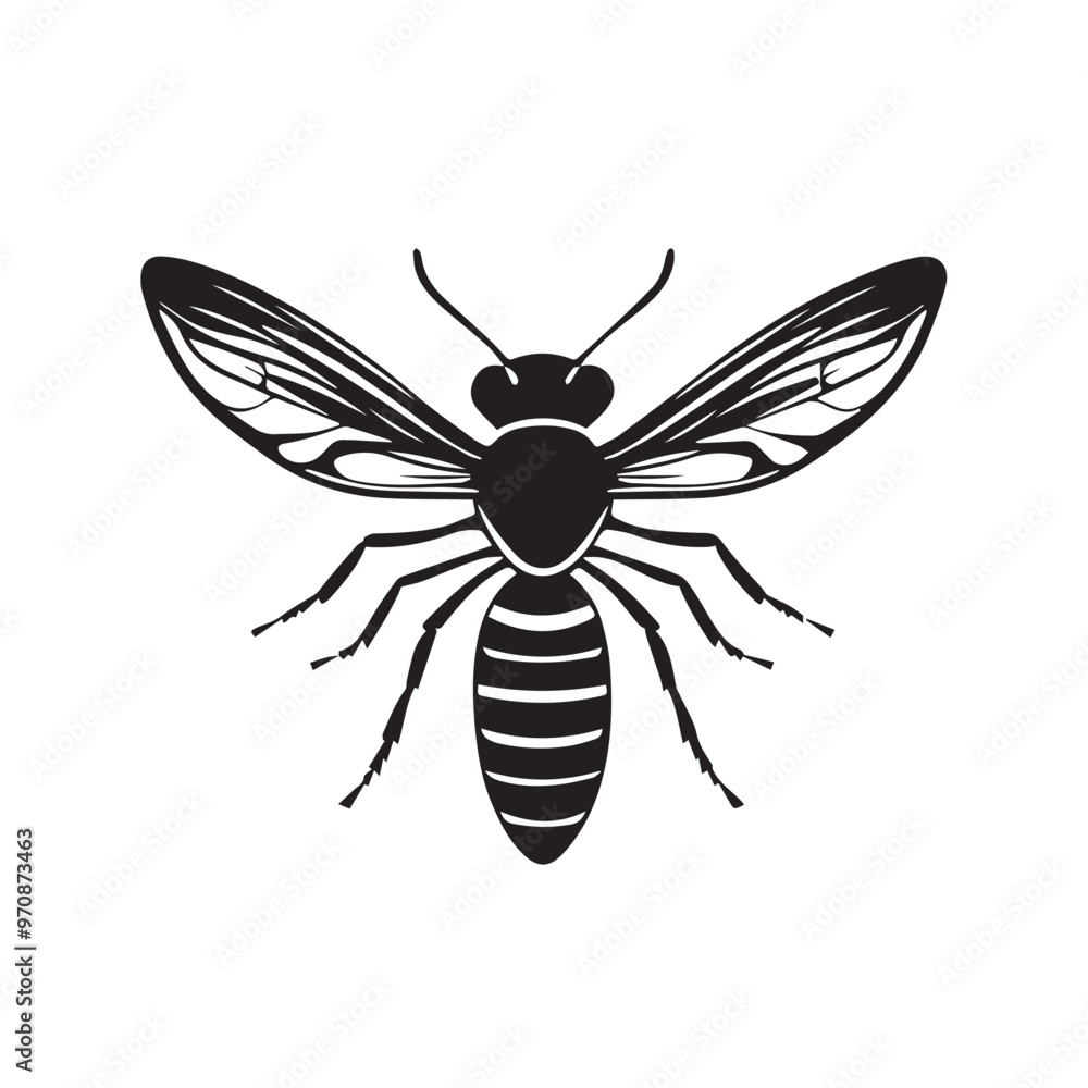 Wasp in cartoon, doodle style . Image for t-shirt, web, mobile apps and ui. Isolated 2d vector illustration in logo, icon, sketch style, Eps 10, black and white. AI Generative Wasp in cartoon, doodle style . Image for t-shirt, web, mobile apps and ui. Isolated 2d vector illustration in logo, icon, sketch style, Eps 10, black and white. AI Generative