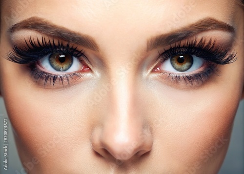 Natural-looking eyelashes transform from thin and sparse to long and luscious in a dramatic before-and-after comparison, showcasing the impact of lash enhancement treatments.