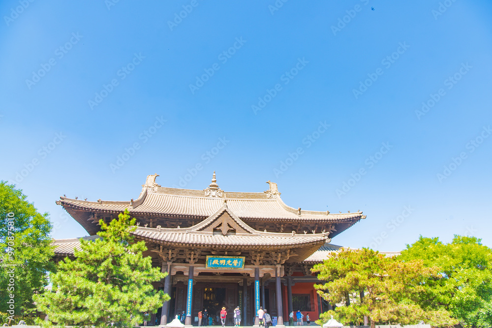 Beautiful scenery of Huayan Temple in Datong, Shanxi Province on a sunny summer day Beautiful scenery of Huayan Temple in Datong, Shanxi Province on a sunny summer day