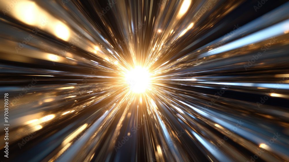 A close up of bright starburst against dark background creates stunning ...