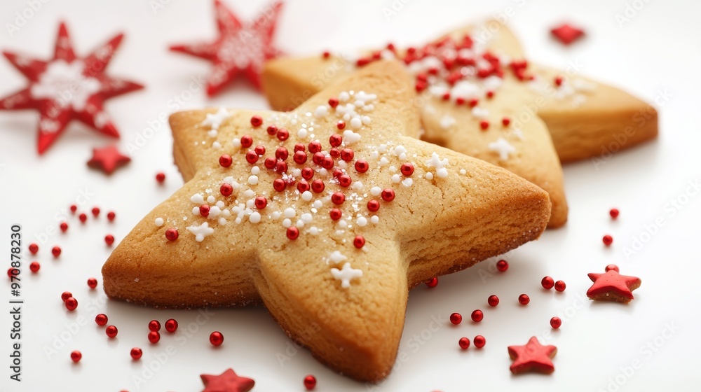 Tasty homemade Christmas cookie on white background Tasty homemade Christmas cookie on white background