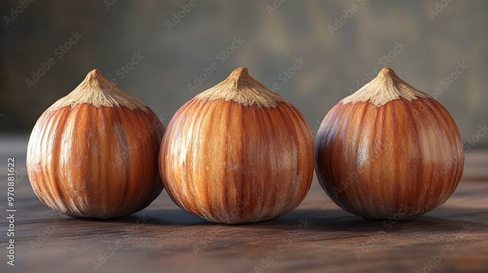Obraz premium Ultra-detailed high-resolution image of a hazelnut with lifelike textures and sharp clarity