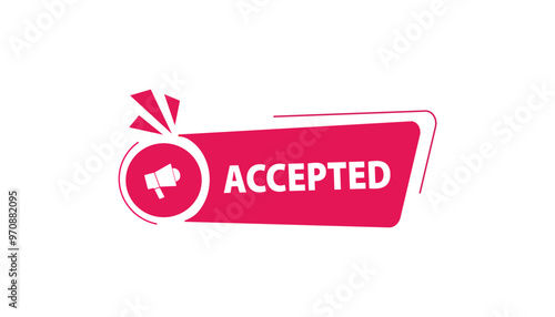 Accepted  button web banner templates. Vector Illustration 
