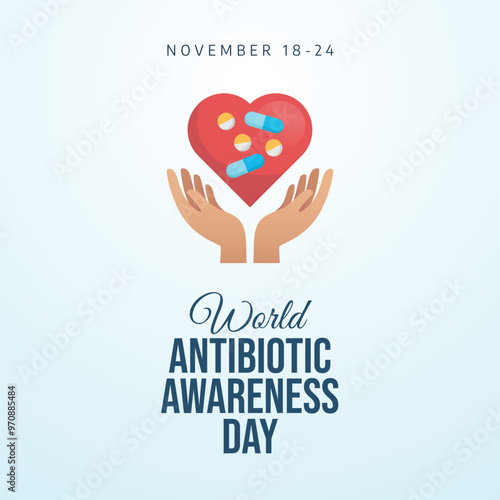 vector graphic of World Antibiotic Awareness Week ideal for World Antibiotic Awareness Week celebration.