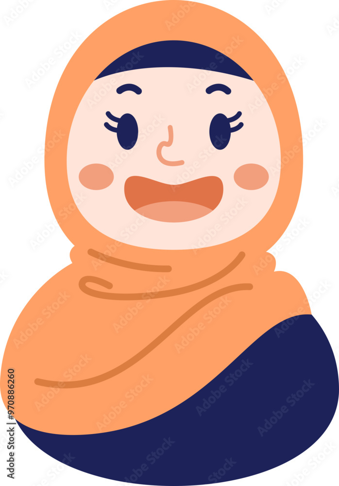 Cute Girl Hijab Style Illustration Cute Girl Hijab Style Illustration