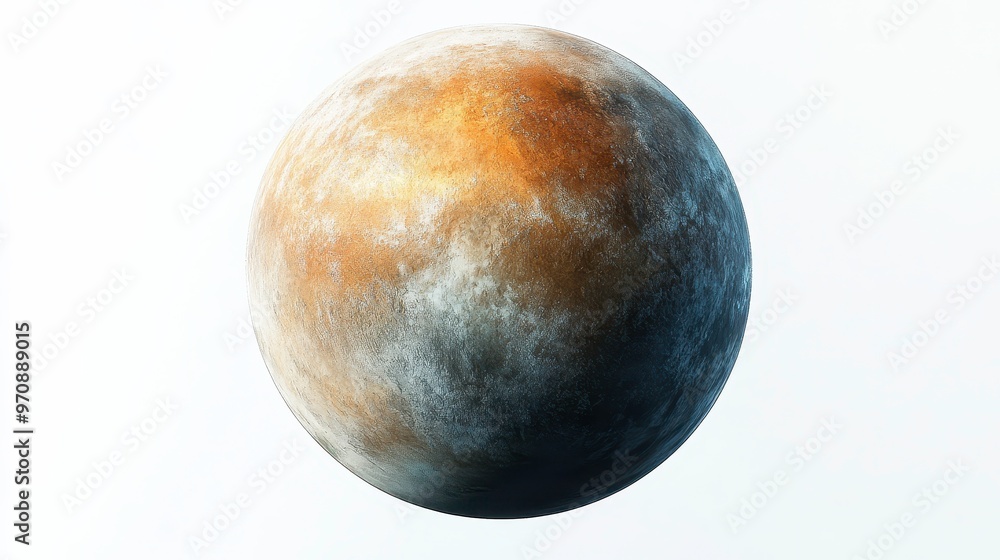 Obraz premium Beta Pictoris b (exoplanet) clipart, element, 3D illustration, realistic, isolated on white background