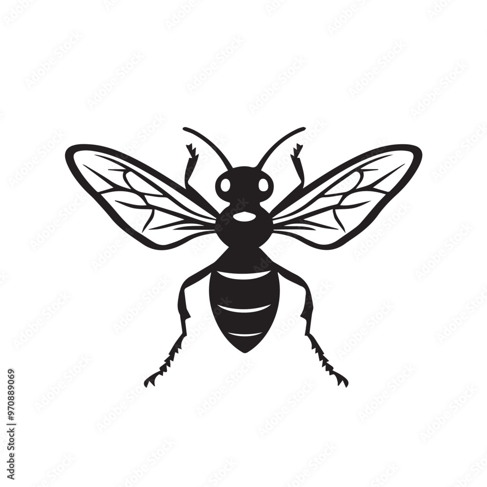 Wasp in cartoon, doodle style . Image for t-shirt, web, mobile apps and ui. Isolated 2d vector illustration in logo, icon, sketch style, Eps 10, black and white. AI Generative Wasp in cartoon, doodle style . Image for t-shirt, web, mobile apps and ui. Isolated 2d vector illustration in logo, icon, sketch style, Eps 10, black and white. AI Generative