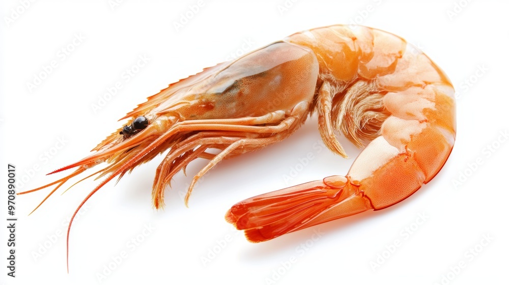 Raw fresh prawn or shrimp isolated on white background Raw fresh prawn or shrimp isolated on white background