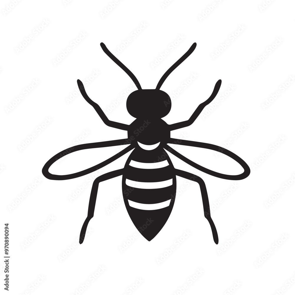 Wasp in cartoon, doodle style . Image for t-shirt, web, mobile apps and ui. Isolated 2d vector illustration in logo, icon, sketch style, Eps 10, black and white. AI Generative Wasp in cartoon, doodle style . Image for t-shirt, web, mobile apps and ui. Isolated 2d vector illustration in logo, icon, sketch style, Eps 10, black and white. AI Generative