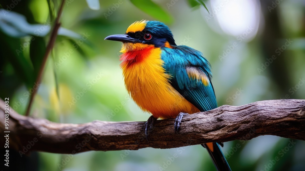 A Vibrant Bird Perched on a Branch A Vibrant Bird Perched on a Branch