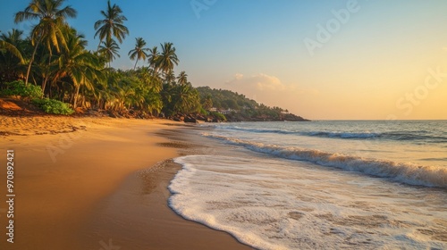 Tranquil Sunset on a Tropical Beach