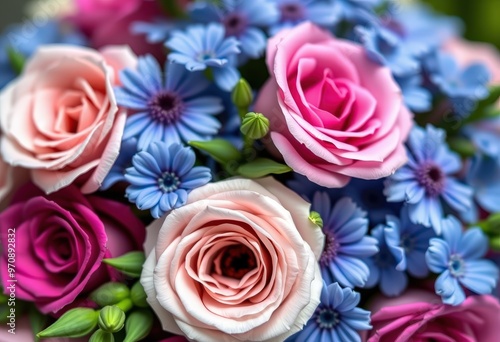bouquet of pink roses