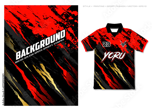 brush grunge sublimated jersey design tiger stripes background vector sporty template abstract pattern brush grunge