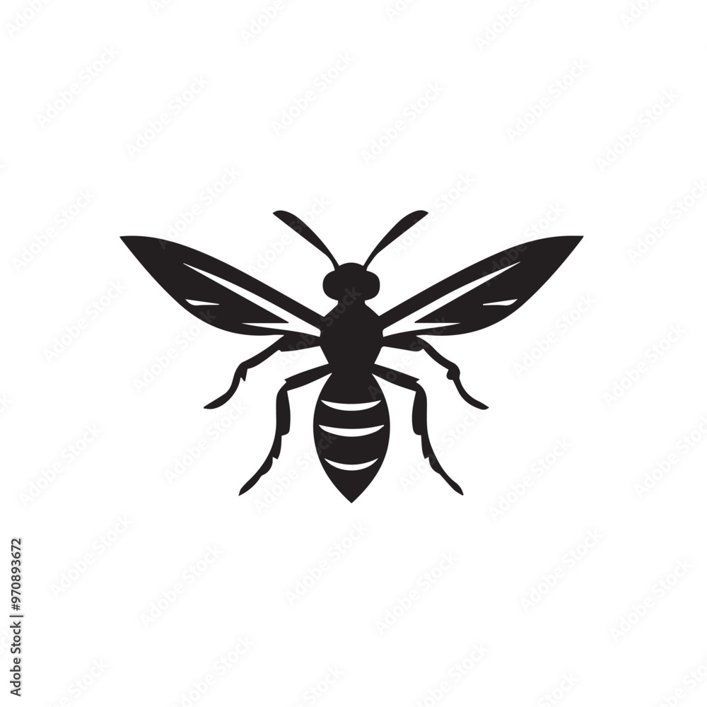 Wasp in cartoon, doodle style . Image for t-shirt, web, mobile apps and ui. Isolated 2d vector illustration in logo, icon, sketch style, Eps 10, black and white. AI Generative Wasp in cartoon, doodle style . Image for t-shirt, web, mobile apps and ui. Isolated 2d vector illustration in logo, icon, sketch style, Eps 10, black and white. AI Generative