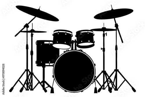 drum kit on a white background