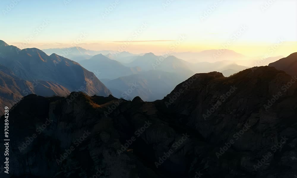 Sunset over Mountain Ranges: A Landscape Photography Sunset over Mountain Ranges: A Landscape Photography
