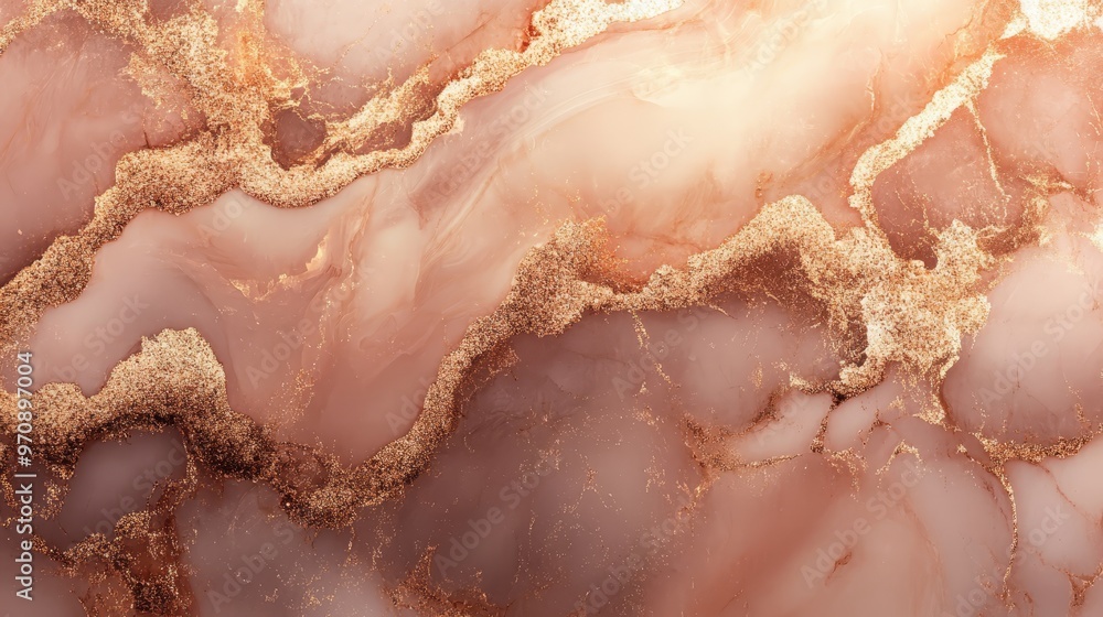 Fototapeta premium Abstract Pink And Gold Marble Texture Background