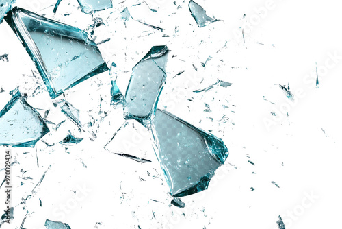 Broken glass shards photo