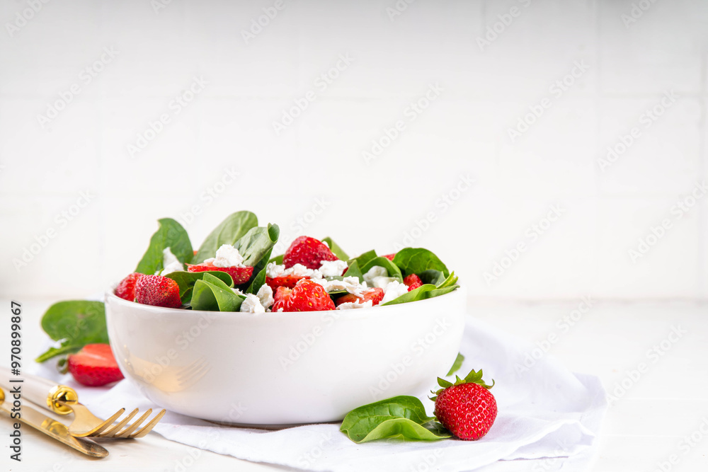 Spinach and strawberry summer salad Spinach and strawberry summer salad
