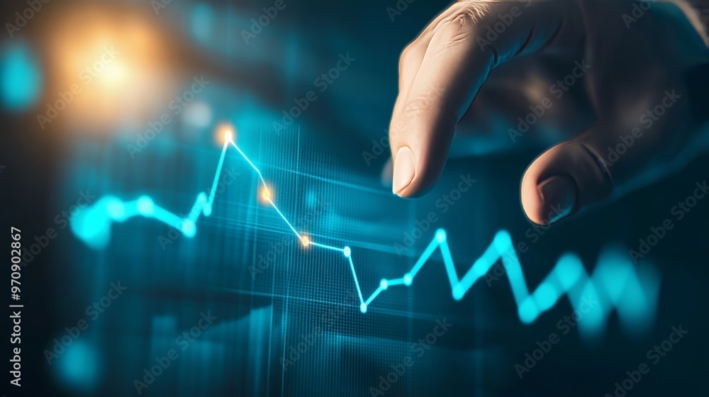 Global business Investor touching of invest graph data growth on business network and investment risk analysis for return of success strategy and planning investment Banking Finance and stock. Global business Investor touching of invest graph data growth on business network and investment risk analysis for return of success strategy and planning investment Banking Finance and stock.