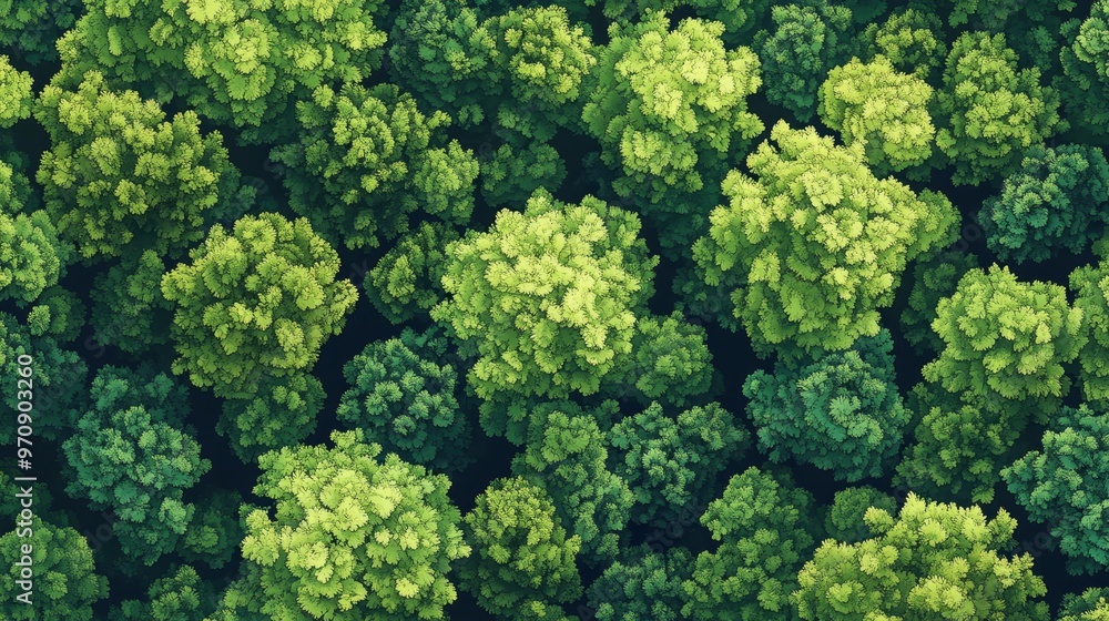 Aerial View of Lush Green Forest Canopy Aerial View of Lush Green Forest Canopy