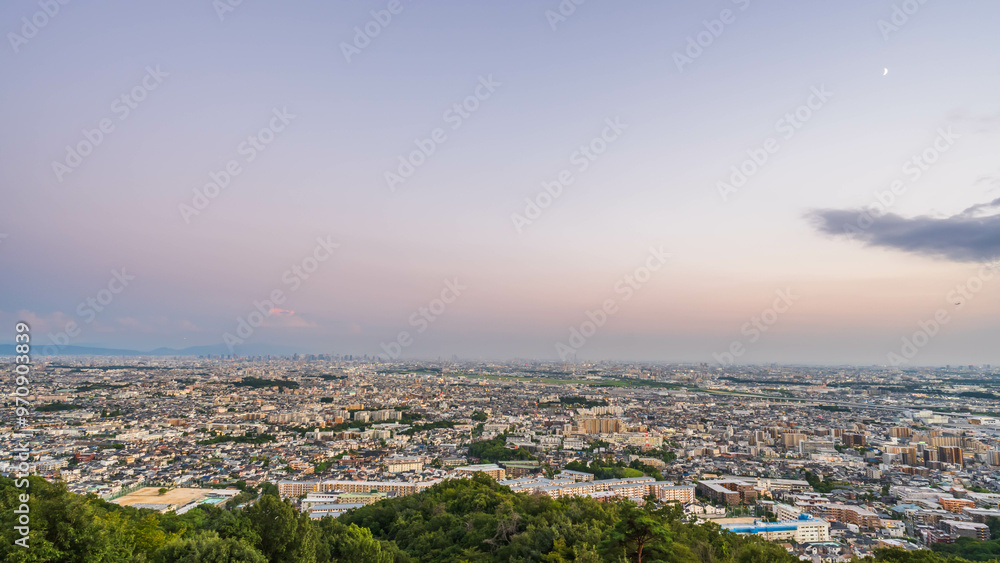 Obraz premium 五月平展望台からの夕景