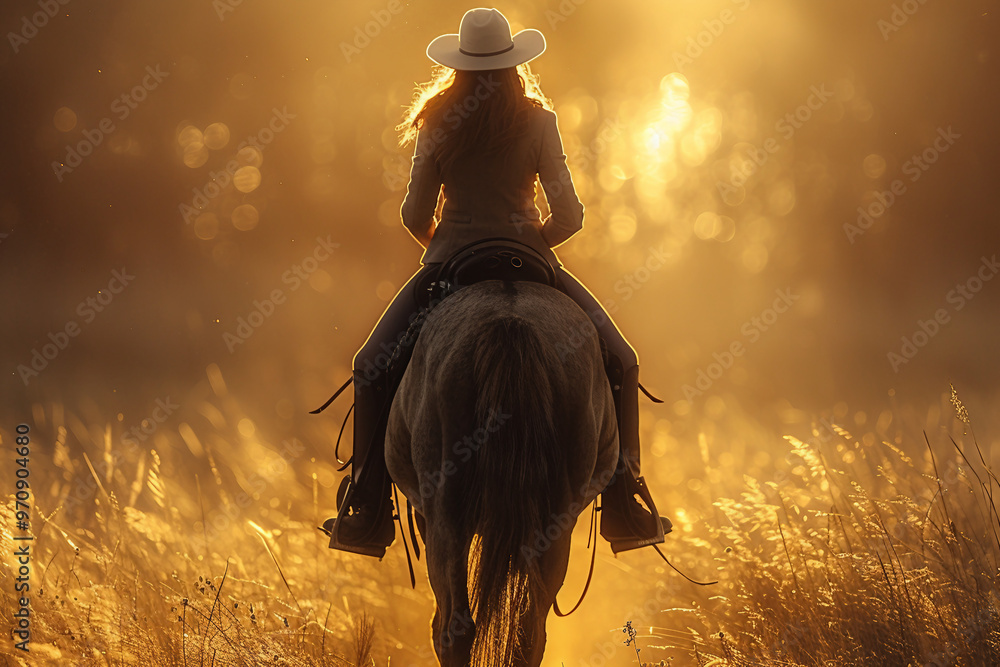 Generative AI photo realistic image, equitation lesson people connected with horses friends love Generative AI photo realistic image, equitation lesson people connected with horses friends love