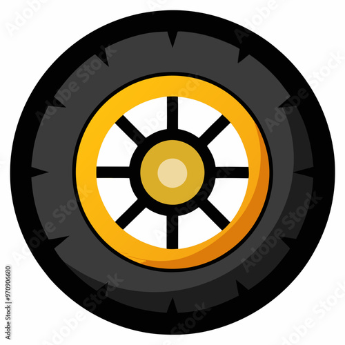 tire tyre wheel car vector illustration