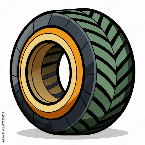 tire tyre wheel car vector illustration